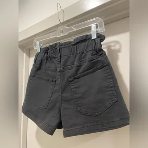 Target Black Stretchy Denim Elastic Waistband Paper Bag Shorts - XS thumbnail 4