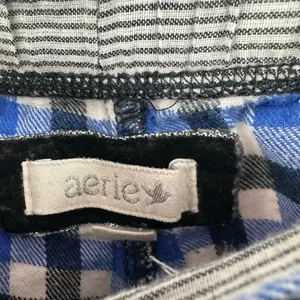 Aerie Size Medium Pajama Pants Blue Black Plaid Drawstring‎ Waist Sleepwear Pjs thumbnail 5