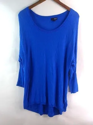 a.n.a. L Lapis Blue Stretch Mini Dress Tunic thumbnail 1