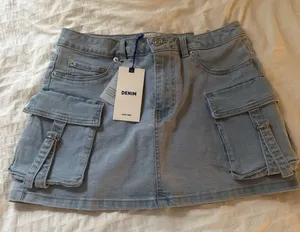 Von Maur Jean Skirt Blue Size L thumbnail 1