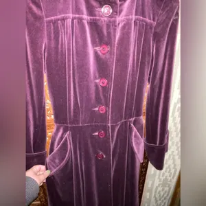 Authentic Vintage Purple Velvet Jacket Size XS thumbnail 4