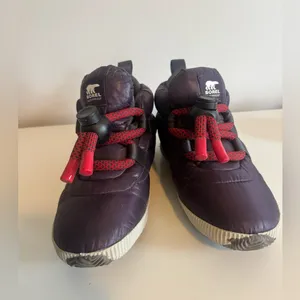 Sorel Free People Snow Boots Women Out N About Puffy Lace Dark Plum 9 thumbnail 4