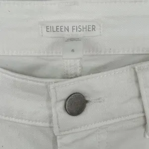 Eileen Fisher White Organic Cotton Straight Leg Jeans Size 6‎ Minimalist READ thumbnail 3