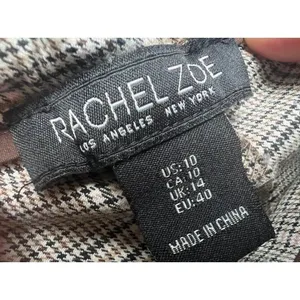 Rachel Zoe Size 10 Medium Plaid Elastic Waist Pull On Pants Office Chic thumbnail 4