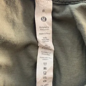 Lululemon Pima‎ Cotton Long Sleeve Olive Green shirt size 8 thumbnail 3