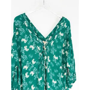 NWT Mira Boutique‎ Mamey Beachwear Daphne Floral Tunic Women's S Green Vacation thumbnail 4