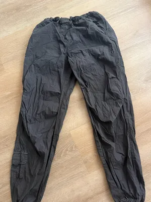 Garage Washed Black Cargo Parachute Joggers thumbnail 1