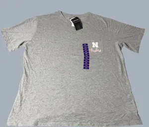 NEW Captivating Nebraska Huskers Womens XXL Gray Pocket T-Shirt NCAA Football thumbnail 1