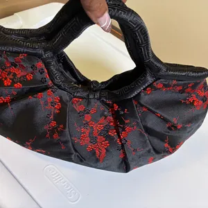 Elegant Black and Red Floral Women's Bag thumbnail 2