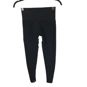 Set Active High Waisted Seamless Leggings Ankle Crop Black S thumbnail 2