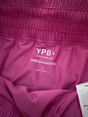 YPB Abercrombie motionTEK Women's Lightweight Pink Athletic Shorts Size L thumbnail 3