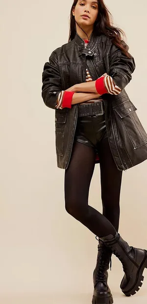 NWT Black All About That Moto Jacket. Size Large thumbnail 4