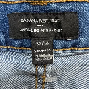 Banana Republic Cropped Wide Leg Jeans Women 32 Medium Wash Denim Modern Classic thumbnail 10