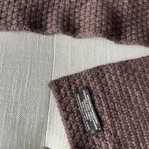 Coach Wool Blend Knit Brown Scarf One Size thumbnail 6