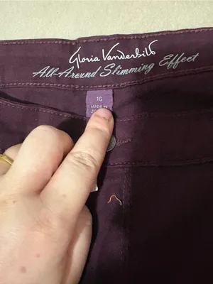 Gloria Vanderbilt Plum Straight-Leg Corduroy Pants thumbnail 5