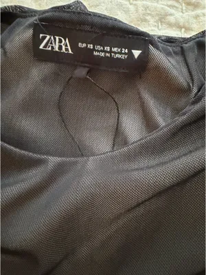 ZARA Black mesh high neck Bodycon midi dress thumbnail 8