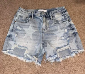 Risen Denim Star Shorts thumbnail 1