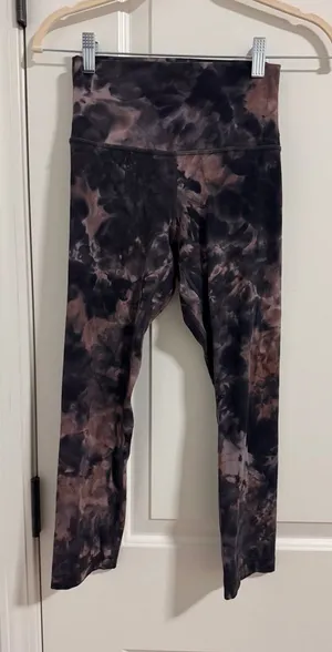 lululemon athletica Tie-Dye High-Rise Leggings - Black & Brown thumbnail 1
