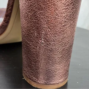 Sam Edelman Yaro Metallic Block Heel Ankle Strap Sandals Copper Pink 7‎ thumbnail 11