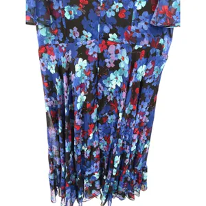 Calvin Klein Women's Floral Chiffon Faux Wrap Flutter Sleeve Dress Blue Size 18W thumbnail 10