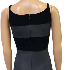Jazz II Formal Black Velvet Accent Slit Front Sleeveless Maxi Gown Dress Size 10 thumbnail 8