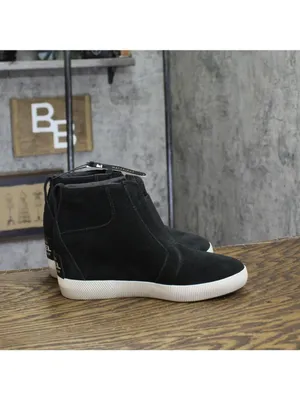 Sorel Out N About Pull-On Wedge Sneakers 2058651 Black / Sea Salt 6M thumbnail 6
