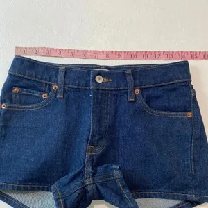 Abercrombie & Fitch Low Rise Mini Denim Shorts Size 25 Dark Wash Y2K thumbnail 5