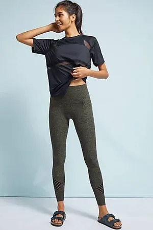 Beyond Yoga Spacedye Stacked & Sliced high waisted 7/8 leggings size S small thumbnail 2