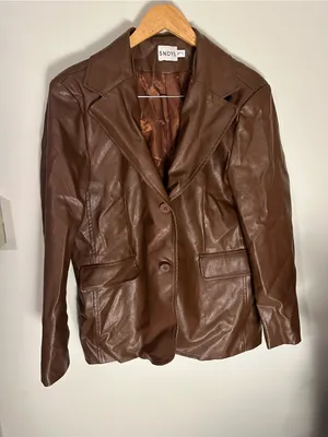 SNDYS Lennox faux leather jacket brown 8 thumbnail 2