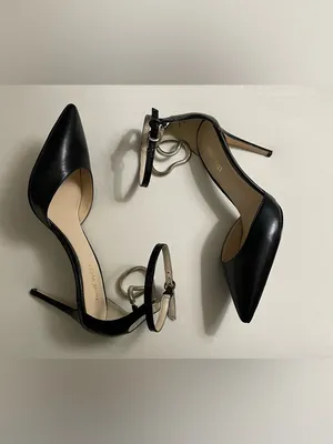 Nine West Black Terasa Pointed-Toe Ankle-Strap & Silver Accents Strap Heels 6.5 thumbnail 9