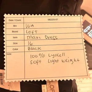 Loft Babydoll Maxi Dress Black‎ 16 thumbnail 16