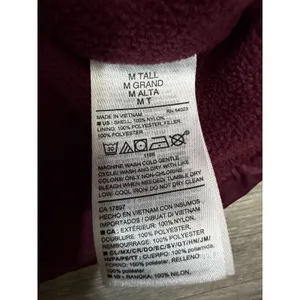 Old Navy‎ Womens M Tall Puffer Vest Burgundy Fleece Lined Quilted Mock Neck thumbnail 7