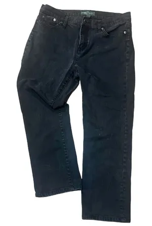 Ralph Lauren straight‎ ankle jeans black size 10p low rise thumbnail 1