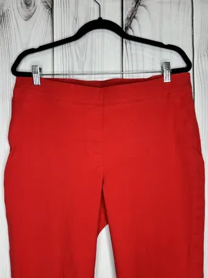 SPANX Pants Womens Sz XL (36x24) Red Polished Kick Flare Cropped Pull On 20367Q thumbnail 2