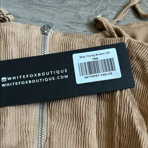 White Fox Boutique Tan Corset Top thumbnail 4