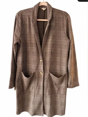 En crème long blazer size L soft‎ tan and brown thumbnail 1