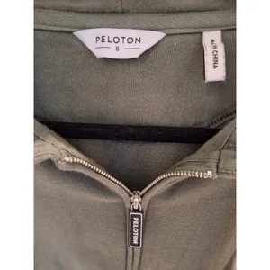Peloton Official (2021) Fleece Full Zip Hoodie Green w/ Logo Size S thumbnail 2