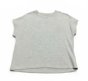 Danskin‎ Heathered Light Gray Crewneck Cropped Tee thumbnail 1