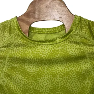 LL Bean T-Shirt WomenS Size XL Green Geometric Print Round Neck Short Sleeve Tee thumbnail 2