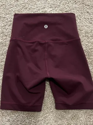 Lululemon wunder train high rise short 6” Sz 2 color Cassis thumbnail 6
