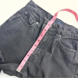 Faded‎ distressed black skater jeans size 00 100% cotton Aeropostale Mom jeans thumbnail 8