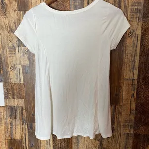 NWT Francesca's women white T-shirt size XXS ff thumbnail 3