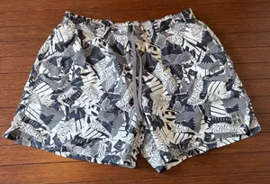 Nike Collage Icon Volley Shorts Black Pattern Men's XL Extra Large 90’s lined thumbnail 1