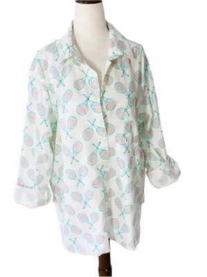 AERIE Tennis Racket Pajama Shirt thumbnail 3