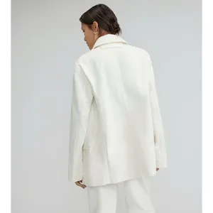 Everlane Women’s The Organic Cotton Herringbone Jacket Bone Size S Small Relaxed thumbnail 2