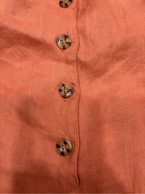 Rhythm V-Neck Button Front Wide-Leg Jumpsuit in Terracotta thumbnail 11