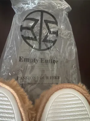 Plush Faux-Fur Slippers — Tan thumbnail 3