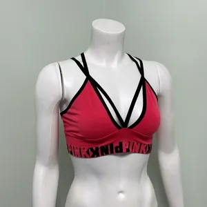 PINK VS Cool & Comfy Strappy Bralette Medium Neon Candy Coral thumbnail 2