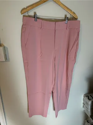 NWT Halara Flex™ High Waisted Pocket Solid Work Tapered Pants pink xl petite thumbnail 2