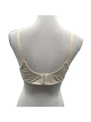 Full Coverage Bali Nude Bra Womens 38C Used Lace Mesh Underwire 0180 thumbnail 2